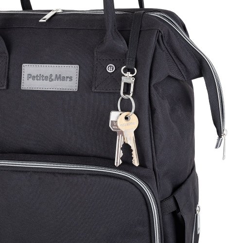 PETITE&MARS JACK stroller changing bag - Catchthemoment Just Black series