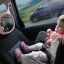 PETITE&MARS Seggiolino Auto Reversal Pro i-Size 360° Caramello Marrone 40-105 cm + Specchio Oly Pink 0m+