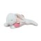 Doudou Lapin en peluche avec pompon rose foncé 65 cm