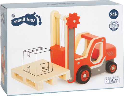 small foot Carrello elevatore in legno con pallet