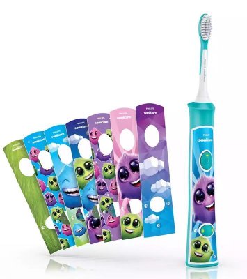 PHILIPS Sonic elektrische Zahnbürste für Kinder mit Bluetooth grün HX6322/04