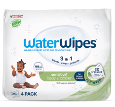 4X WATERWIPES Toallitas húmedas Baby&Toddler 3en1 60 unidades (240 unidades)