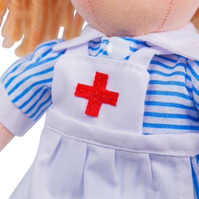 Bigjigs Toys Lalka szmaciana pielęgniarka Nancy 28 cm