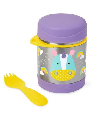 SKIP HOP Zoo Termo para alimentos con cuchara/tenedor Unicornio 325 ml, 3+ + AQUAINT 500 ml