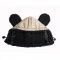 Monkey Mum® Ζεστή σκουφίτσα Carrie με αυτιά ζώων - άμμος ερήμου