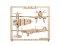 Ugears 2,5D Drewniane Mechaniczne Puzzle Model Samolot Myśliwski