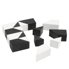 Detoa Knobelspiel Tangram schwarz-weiß