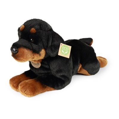 Rappa Chien en peluche Rottweiler couché 39 cm ECO-FRIENDLY