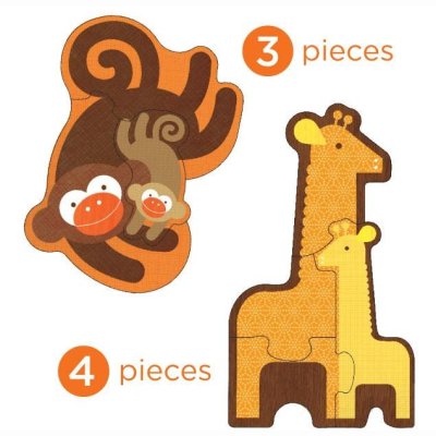 Petit Collage First Puzzle Safari Babies