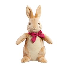 Tęczowy Pluszowy Króliczek Flopsy z kokardką duży