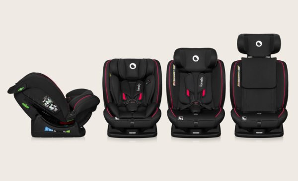 LIONELO Car Seat Aart i-Size (40-150 cm) Black Carbon Red