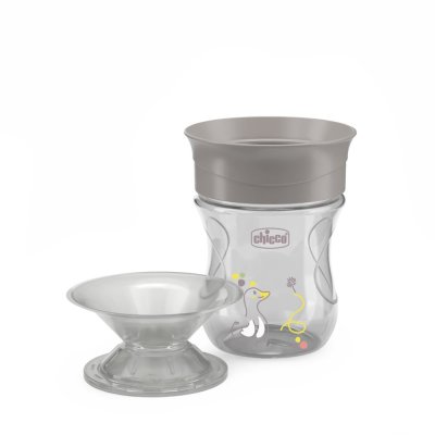 CHICCO Cană 360 Perfect X cu mânere gri, 12m+