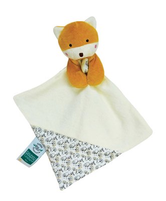 Doudou Zestaw prezentowy - Lis z kocykiem z bawełny BIO 20 cm