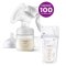 Philips AVENT Milchpumpe. Milchhandbuch + Beutel für Muttermilch 180 ml, 25 Stk
