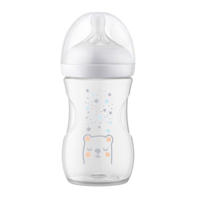 Butelka Philips AVENT Natural Response z zaworem AirFree 260 ml, 1m+, miś