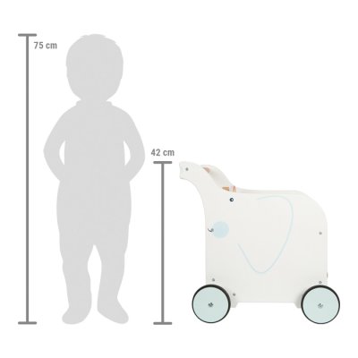 small foot Leseni sprehajalnik Toy Box Slon