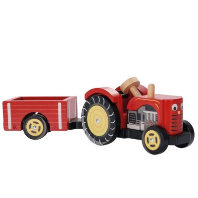 Le Toy Van Tractor roșu