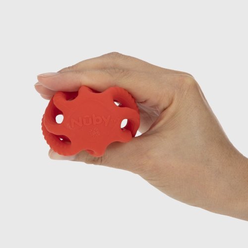 NUBY Silicone ball teether 3m + red