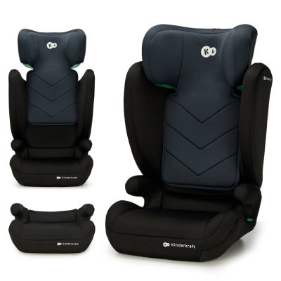 KINDERKRAFT Bilbarnstol i-Spark i-Size 100-150 cm Svart