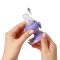 BABYONO Silikon-Schnuller zum Füttern von Flower Violet 6m+