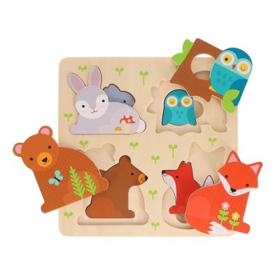 Petit Collage Drewniane Puzzle Odkrywkowe Jesteś moim dzieckiem
