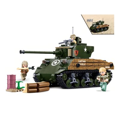 Sluban Army WW2 M38-B1110 Kampfpanzer M4A3 Sherman