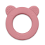 PETITE&MARS Silicone teether with rattle Beary Dusty Rose 0m+