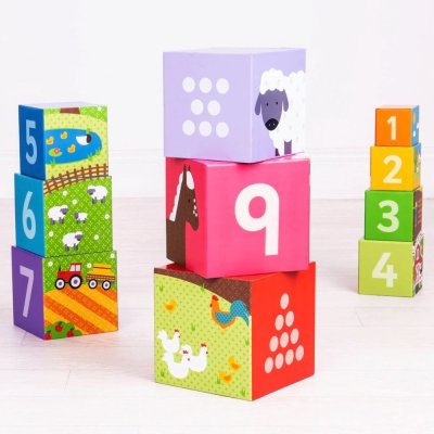 Bigjigs Toys Didaktische Würfel Bauernhof