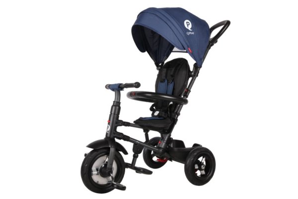 QPLAY Rowerek trójkołowy Rito air gel (Rubber) Blue, wiek 10-72 miesiące