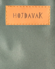 Hängesessel olivgrün HOJDAVAK MAXI mit Kissen - Outdoor-Stoff, schwarzes Seil