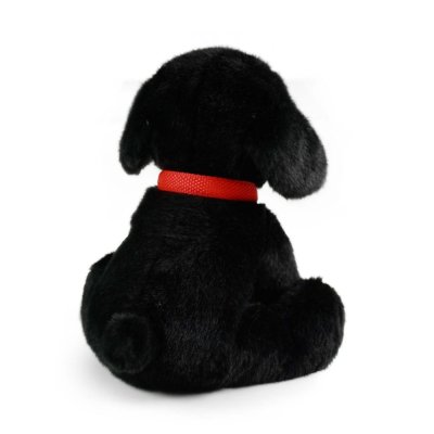 Rappa Plyschhund labrador svart med koppel 28 cm ECO-FRIENDLY