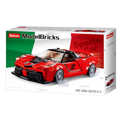 Sluban Modele M38-B0955 Czerwony włoski samochód sportowy