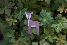 BeWooden Dřevěná nálepka na zeď i jinam srnka Lenka