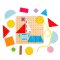 Bigjigs Toys Fa fűzős játék Geometriai formák