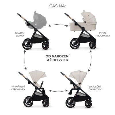 KINDERKRAFT Carrinho de bebé combinado Nea 2 2 em 1 Bege