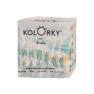 KOLORKY DAY Pieluszki jednorazowe eko, szczotka M (5-8 kg) 21 szt