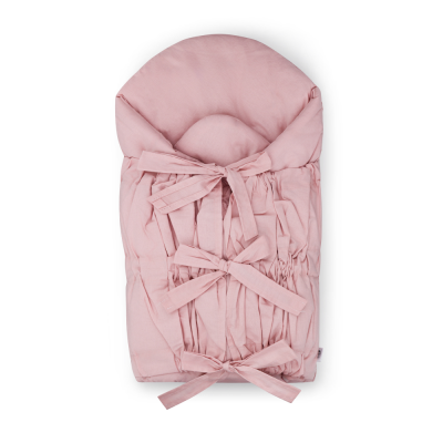 PETITE&MARS Zavinovačka šněrovací Nurse s pevnou kokosovou vložkou Dusty Pink 75x75 cm