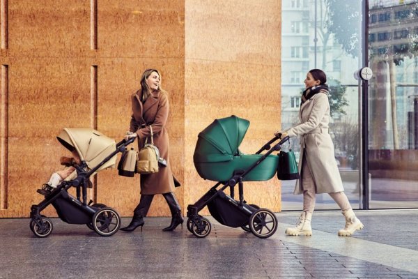 KINDERKRAFT SELECT Kinderwagen kombiniert 3 in 1 Prime 2 Dunkelgrün, Premium