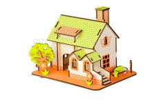 Woodcraft Puzzle 3D en bois Maison Verte