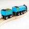 Bigjigs Rail Hölzerne Nachbildung der Mallard Lokomotive + 3 Schienen