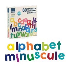 Vilac Magnetisches Alphabet aus Holz Kleinbuchstaben 80 Stk.