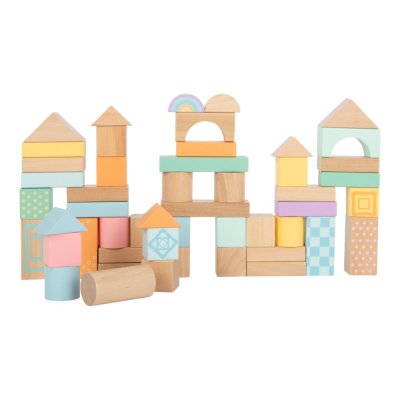 small foot Drewniane klocki pastelowe 50 szt.
