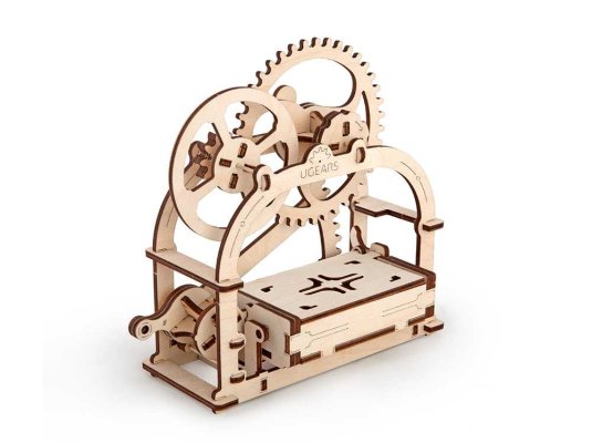 Ugears Drewniane Puzzle Mechaniczne 3D Pudełko na wizytówki