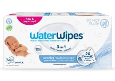 9X WATERWIPES Toallitas húmedas Newborn&Baby 3in1 60 unidades (540 unidades)