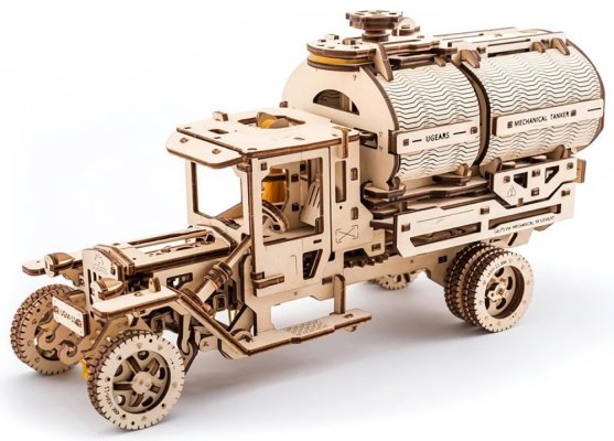 Ugears Drewniane Puzzle Mechaniczne 3D UGM-11 Ciężarówka z Cysterną