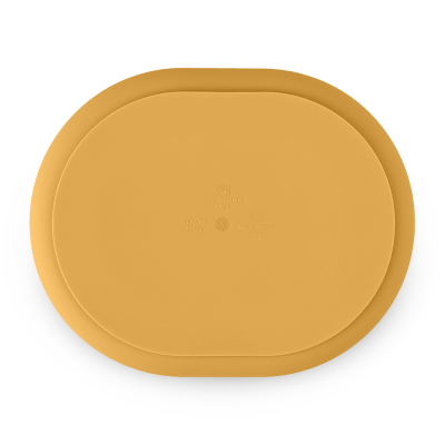 PETITE&MARS Talířek silikonový dělící oválný Take&Match Intense Ochre 6m+