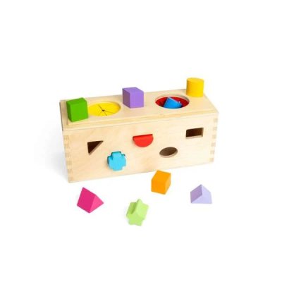 Bigjigs Toys Einsteck- und Sortierspiel Geheimnisvolle Box