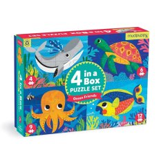 Mudpuppy Puzzle Océan coffret 4 en 1