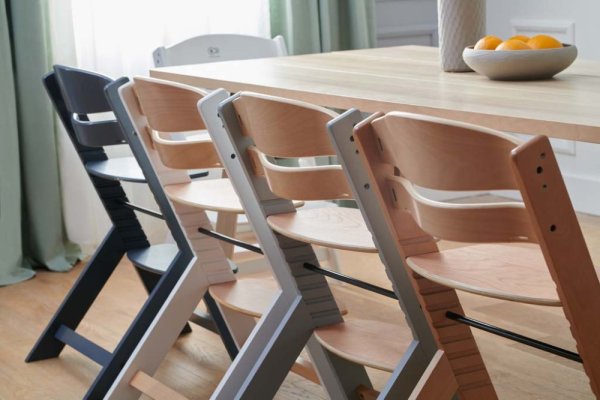 KINDERKRAFT Esszimmerstuhl Enock mit Polsterung Graues Holz, Premium