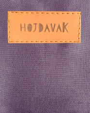 Hängande gungstol plommon HOJDAVAK MAXI med kudde - utomhustyg, Svart rep